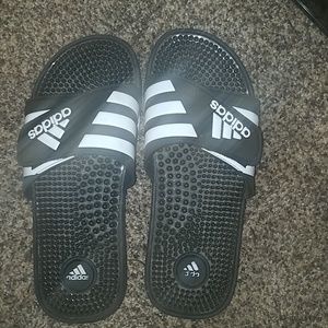 Black Adidas Addisage Massaging Slides